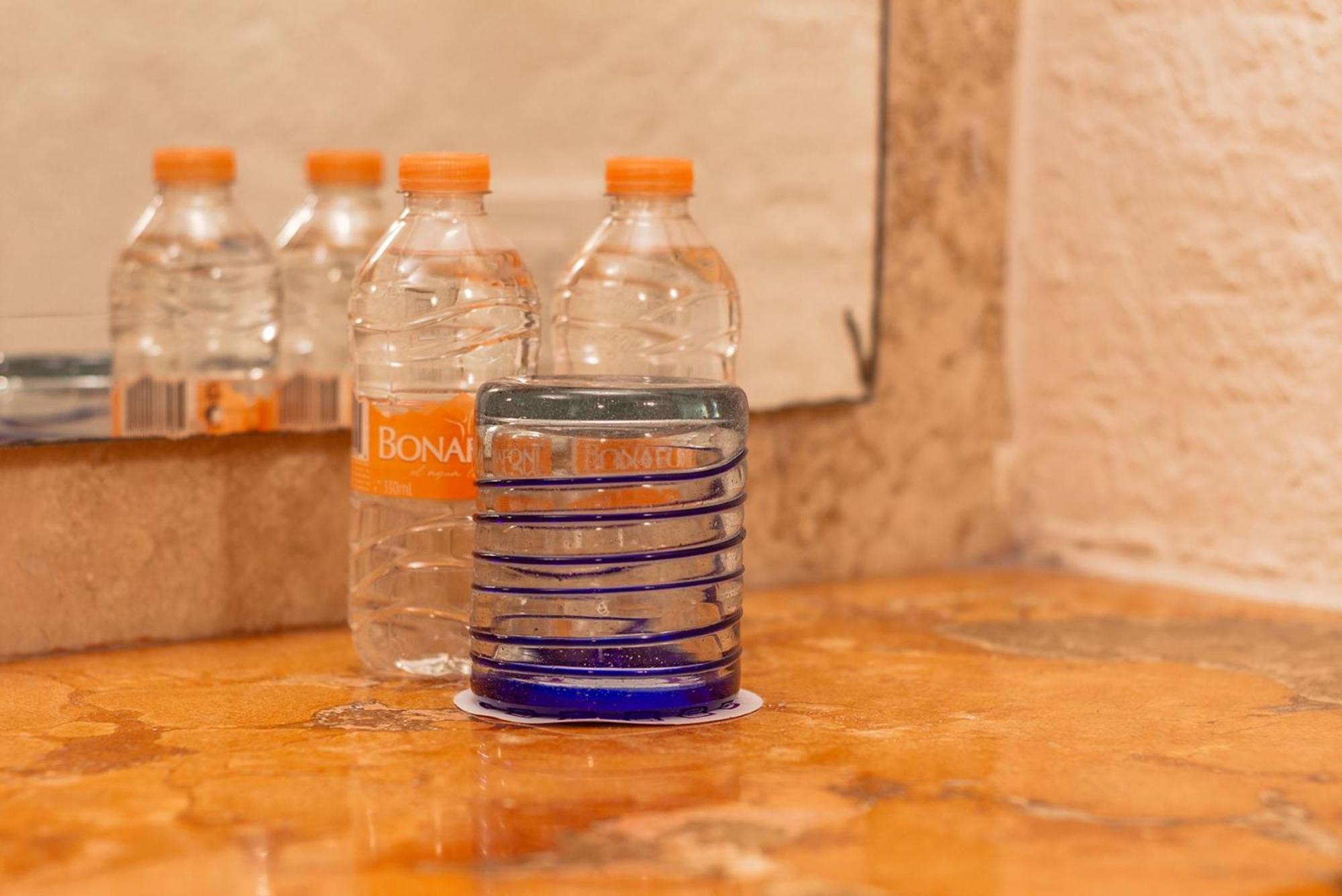 ホテル カミノ レアル グアダラハラ サポパン エクステリア 写真 Bottles of Evian